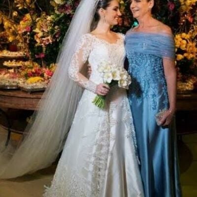 Plus size blue lace appliques mother of the bride/groom dresses formal gown