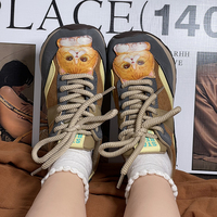 Retro Kitten Detail Running Shoes Sneakers For Woman - Thumbnail 2