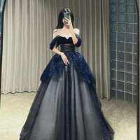 Whimsical Tulle Strapless Ball Gown Dress - Thumbnail 2