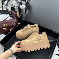 Bronw/Black Platform Casaul Shoes - Thumbnail 1