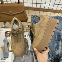 Bronw/Black Platform Casaul Shoes - Thumbnail 2