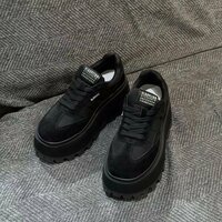 Bronw/Black Platform Casaul Shoes - Thumbnail 4