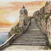 Stairs Cross Stitch Pattern - Thumbnail 1