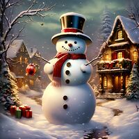 Snowman 3 Cross Stitch Pattern - Thumbnail 2