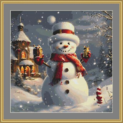 Snowman 2 cross stitch pattern