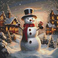 Snowman 1 Cross Stitch Pattern - Thumbnail 1