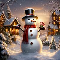 Snowman 1 Cross Stitch Pattern - Thumbnail 2