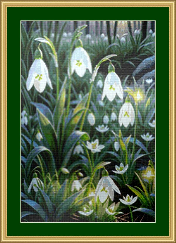 Snowdrops Cross Stitch Pattern