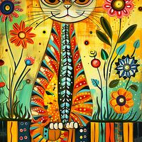 Smiling Cat Cross Stitch Pattern - Thumbnail 2