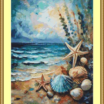 Shells cross stitch pattern
