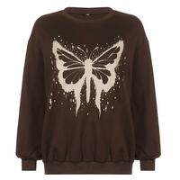Butterfly Print Sweatshirt - Thumbnail 6