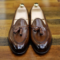 Brown Leather Polishing Outstanding Hand Made Finish Dress Shoes - Thumbnail 1