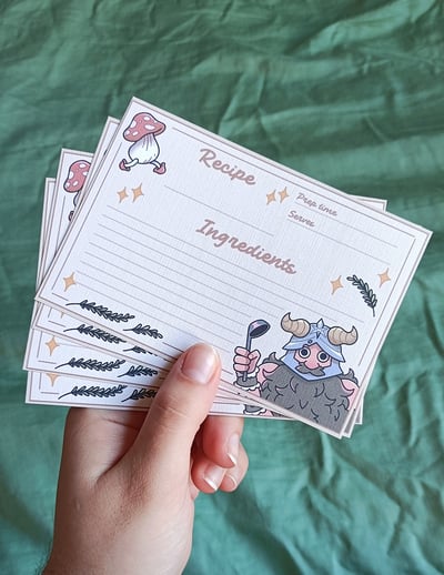 Dungeon Meshi Recipe Cards