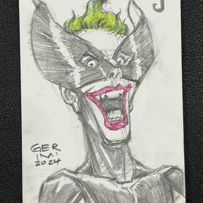 Joker wolverine mashup • sketch card