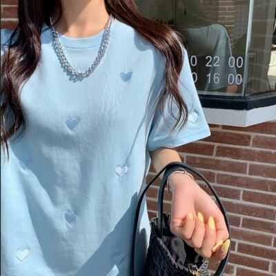 Love heart embroidery tee - Thumbnail 3