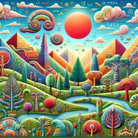 Pyramids Cross Stitch Pattern - Thumbnail 2