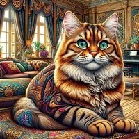 Pet Cat Cross Stitch Pattern - Thumbnail 2