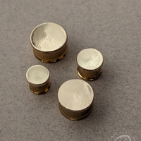 Sun Disc Solid Gold Mirror Finish Plugs Gauges for Streched Ears - Thumbnail 3