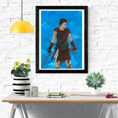Assassin's creed odyssey signed art print kassandra