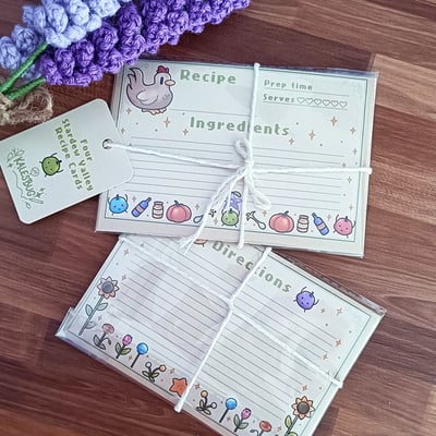 Stardew recipe cards
