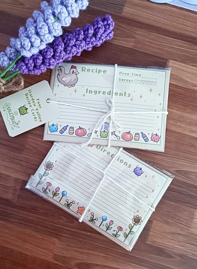 Stardew Recipe Cards