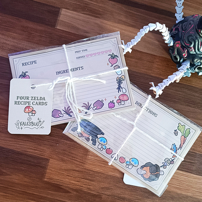 Zelda recipe cards