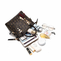 Fashion Letter Print Tassel Cat Decor Handle Handbags Messenger Bag For Mom Satchel Bags Tote Crossbody Bag  - Thumbnail 3