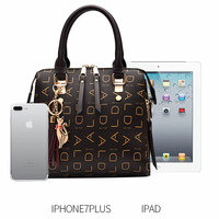 Fashion Letter Print Tassel Cat Decor Handle Handbags Messenger Bag For Mom Satchel Bags Tote Crossbody Bag  - Thumbnail 5