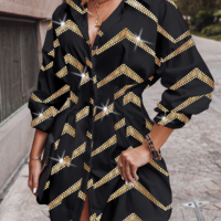 Long Sleeved Women'S Solid Color Sexy Dress - Thumbnail 2