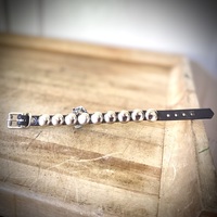 1-Row Large Dome stud narrow wristband - Thumbnail 4