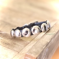1-Row Large Dome stud narrow wristband - Thumbnail 5