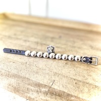 1-Row Large Dome stud narrow wristband - Thumbnail 8