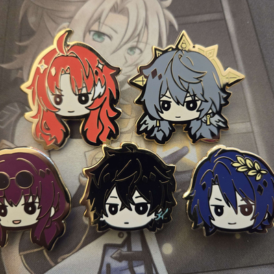 Honkai star rail gents (+kafka) enamel pins