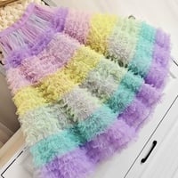 Women Girl Rainbow Layered Tulle Skirt Rainbow Tutu Tulle Maxi Skirt Custom Plus Size Holiday Outfit - Thumbnail 12