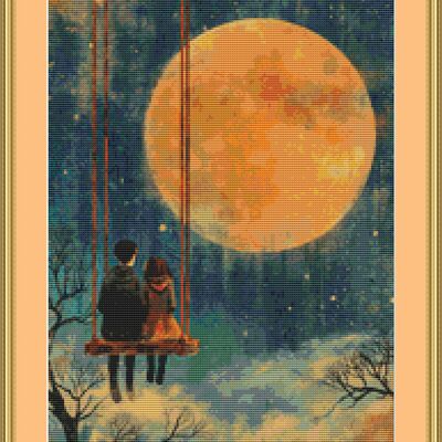 On a swing cross stitch pattern