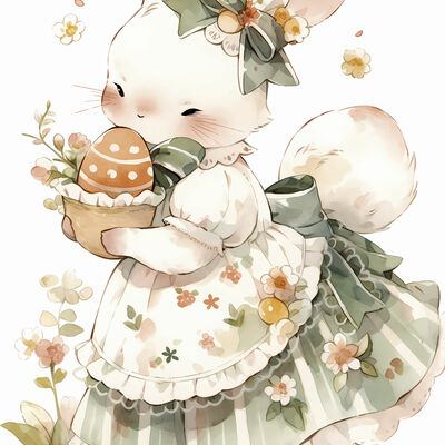 Mrs bunny cross stitch pattern