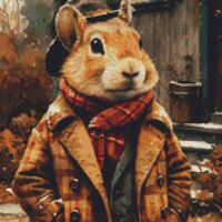 Mr Hamster Cross Stitch Pattern - Thumbnail 1