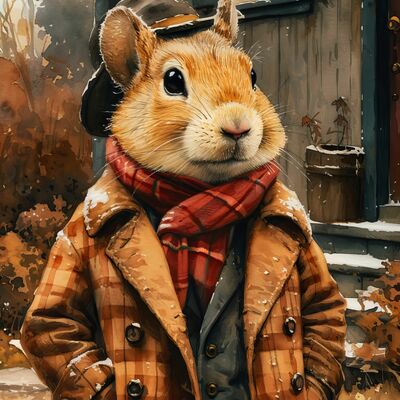 Mr hamster cross stitch pattern