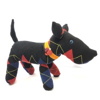 Sock Dog - Black w/ Red and Blue Argyle - Thumbnail 1