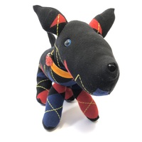 Sock Dog - Black w/ Red and Blue Argyle - Thumbnail 2