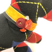 Sock Dog - Black w/ Red and Blue Argyle - Thumbnail 3