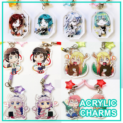CLEARANCE: Small Anime Acrylic Charms 20% OFF DISCOUNT