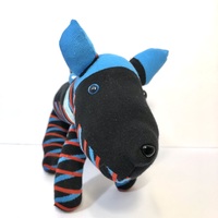 Sock Dog - Red, Blue, and Black - Thumbnail 1