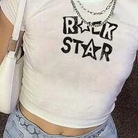 ROCK STAR WHITE TOP - Thumbnail 2