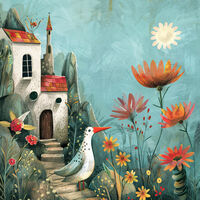 Little White House Cross Stitch Pattern - Thumbnail 2