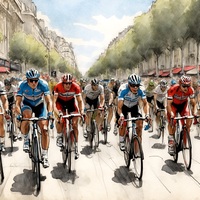 Le Tour Cross Stitch Pattern - Thumbnail 2
