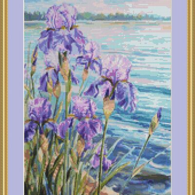 Irises cross stitch pattern