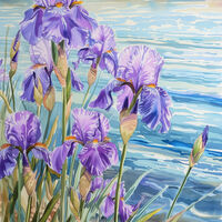 Irises Cross Stitch Pattern - Thumbnail 2