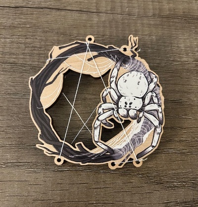 Velvet Spider Pin