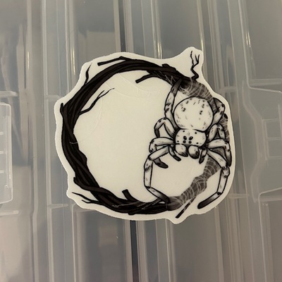 Velvet spider sticker - Thumbnail 1